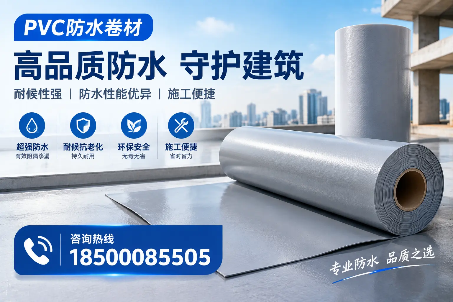 PVC防水卷材的防水效果评测,适合南阳的科学依据